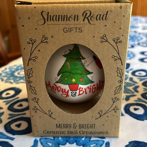 Shannon Road “Merry & Bright Christmas ornament. Comes in box with hanger. 🎄🎄 - Picture 4 of 5